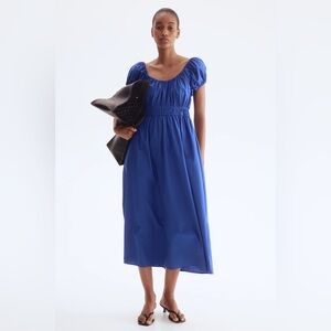 H&M OFF-THE-SHOULDER POPLIN DRESS